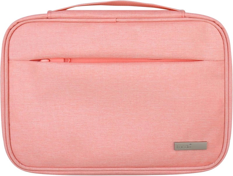 Cord Organizer Travel, Cable Organizer Bag Case, Portable Electronics Organizer Travel Case, 6 Layer Large Capacity Charging Cords Storage organizer for Cables, SD Card, Travel Essentials, Pink